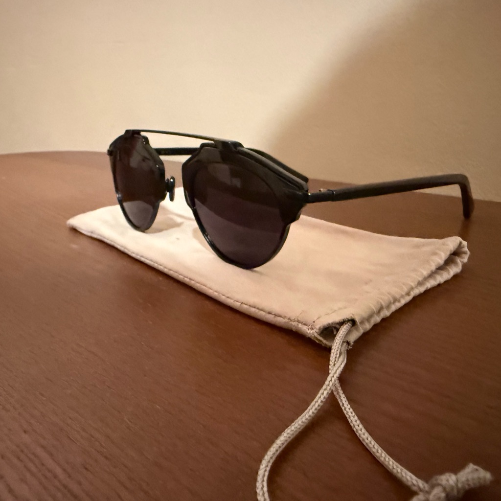 Dior So So Real Black Sunglasses With Double Bridge